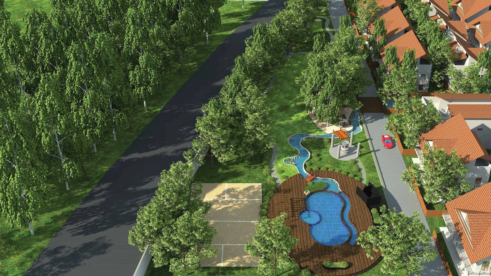 Play area beside the clubhouse